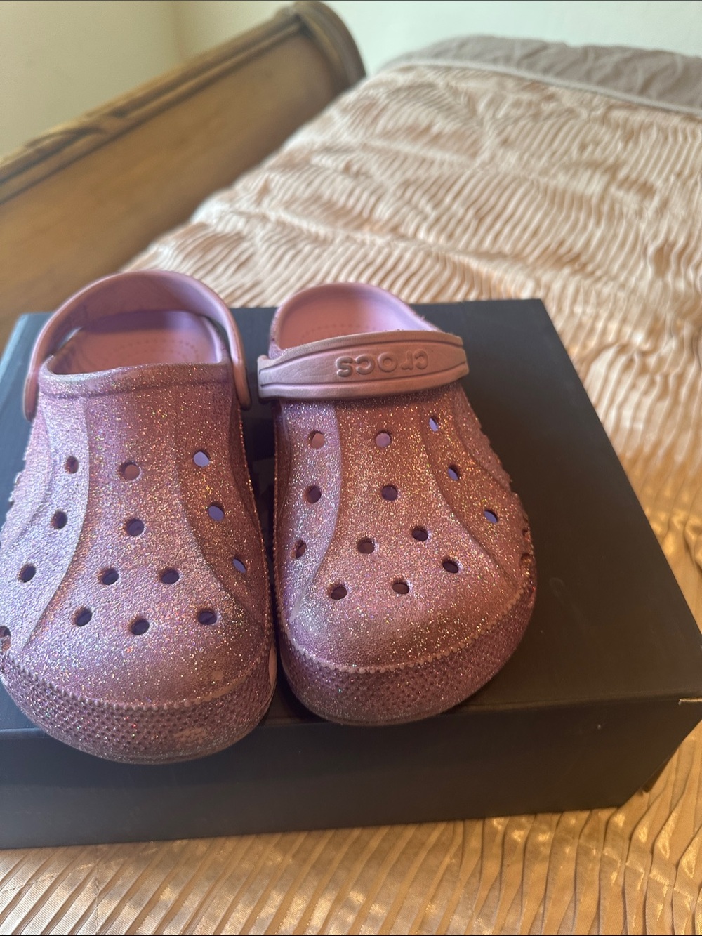 CROCS Kids' Glitter Clogs - Purple